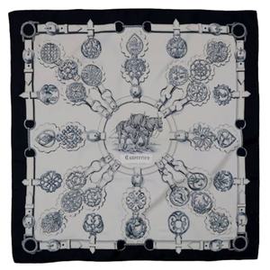 Coton biologique fait à la main prix d'usine carré porter doux logo personnalisé impression numérique écharpe meilleur design de luxe dernières écharpes - Product Image 1