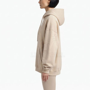 Hoodie Oversize Femme Hiver Style Frais 100% Coton Coupe Ample Pull à Manches Longues Décontracté Tendance Urbaine Extérieur - Product Image 3
