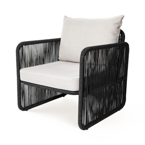 Modern Acacia Wood Outdoor Garden Sofa <b>Set</b> Durable Steel Rope Cushions UV Resistant Eco-Friendly Washable Waterproof Villas - Product Image 5