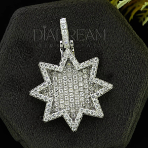 Ultra lujoso Leb Grown Diamond Star colgante elegante Hip Hop joyería encanto 925 plata esterlina VVS claridad colgante regalo para ella - Product Image 1