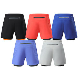Wholesale <b>Men</b> Running <b>Shorts</b> Breathable Fitness <b>Black</b> Double Layer <b>Shorts</b> <b>Men</b> New Stretchy Workout Training Bodybuilding <b>Short</b> - Product Image 2