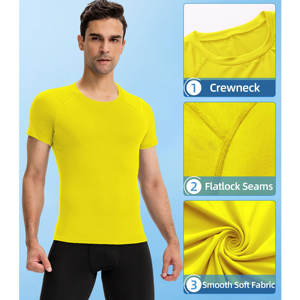 Chemise de compression pour homme T-shirts athlétiques à manches courtes Cool Dry Workout Maillot de sport Performance Compression Tops - Product Image 2