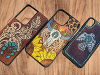 Couverture de téléphone Bullhead en cuir occidental couverture arrière de téléphone portable antichoc mobile hybride pour smartphone Iphone 13 13pro tailles personnalisées