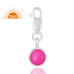 Meilleure vente 925 argent Sterling naturel rose calcédoine pierre précieuse pendentif bijoux personnalisés pour les femmes cadeau pour elle - Product Image 2