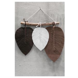 Colgante de pared de macramé hecho a mano con diseño de hojas, perfecto para sala de estar, hogar y oficina, Decoración elegante, arte de pared - Product Image 6