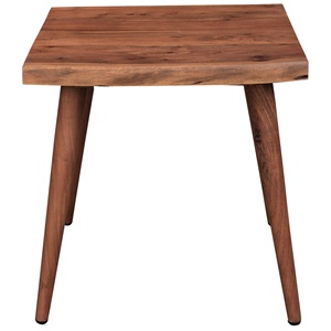 Juego de Mesa de Comedor de Madera de Acacia de Estilo Industrial Vintage, Taburete Cuadrado Plegable Natural con Borde Natural para el Hogar, Hotel, Villa - Product Image 3