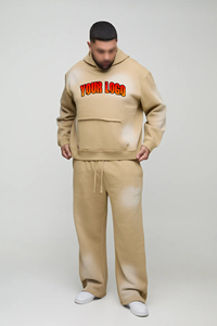 Ensemble de survêtement 2 pièces en coton pour hommes avec sweat à capuche et survêtement de jogging personnalisé DTF imprimé pour l'hiver - Product Image 3