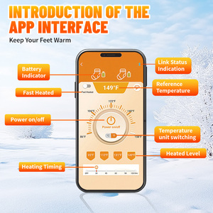 <b>Men's</b> Women's Heating <b>Socks</b> Wireless Remote Control Rechargeable Electric 4000mAh 3 Heat Winter Sports Accessory - Product Image 5