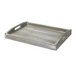 Wooden Chocolate Serving Tray for Party <b>Occasions</b> Coffee <b>Table</b> Tray With Ring Handles - Product Image 5