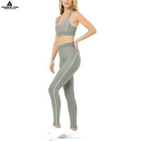 Ensemble de yoga sans couture activé par entraînement de gym pour femmes, ensemble de vêtements de sport de compression en nylon et spandex pour femmes, derniers nouveautés