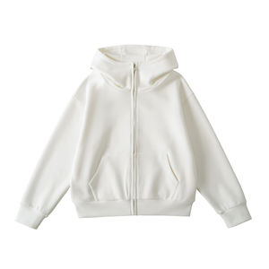 Sweat à capuche surdimensionné lourd pour femmes Zip-Up décontracté Streetwear respirant léger printemps vêtements de détente sans couture - Product Image 6