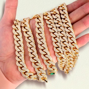 Cadena Cubana Estilo Hip Hop, Joyería Fina Personalizada, Cadena de Diamantes con Certificación GRA, Moissanita VVS, Collar de Lujo con Incrustaciones de Diamantes para Hombre - Product Image 5