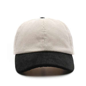 Gorra de béisbol unisex de Estilo Vintage ajustable con logotipo bordado personalizado de 6 paneles de pana clásica de alta calidad para negocios - Product Image 3