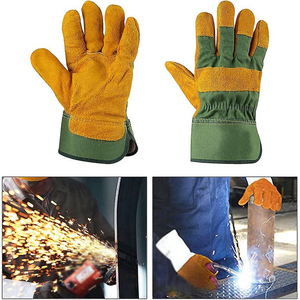 Nuevo artículo de tendencia, guantes de seguridad para el trabajo de construcción al aire libre, venta al por mayor, guantes de trabajo de cuero de vaca resistentes - Product Image 6