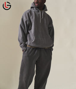 2025 haut tendance hommes lavage à l'acide survêtements haut niveau qualité hommes survêtements 2 pièces ensemble survêtement - Product Image 1