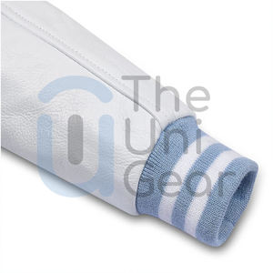 Chaqueta de Béisbol Universitaria de Invierno para Hombre y Mujer, Azul, Estilo Varsity, Cuello Alto, Bolsillos, Ecológica, Transpirable, Venta al Por Mayor - Product Image 2