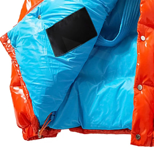 Men's Winter <b>Warm</b> Puffer Jacket 100% Polyester Spandex Canvas Custom Logo <b>Waterproof</b> Windproof High Street Style - Product Image 5