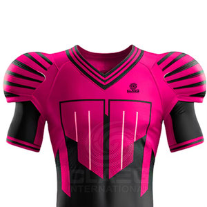 Uniforme de Fútbol Americano de Manga Corta Transpirable con Estampado por Sublimación de Alta Calidad para Hombre, con Logotipo Personalizado y Precio Razonable - Product Image 3