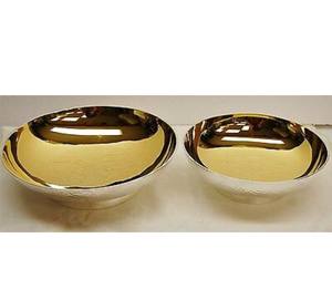 Cuenco moderno de metal con bandeja de soporte, Juego de 2 redondos para cocina, vajilla, Hotel y restaurante, cuencos de cobre para aperitivos y frutas - Product Image 3