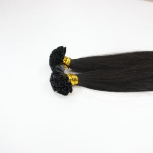 Double Drawn Natural Black # 1B V Tip Remy Hair Extension 100% Cheveux humains vierges non traités du Vietnam - Product Image 6