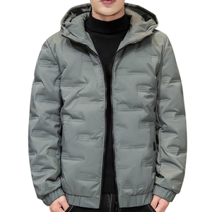 Edredón de burbujas acolchado para hombre, cortavientos impermeable personalizado, ligero, con cierre de cremallera para invierno, chaqueta gruesa con cuello levantado aislado - Product Image 1