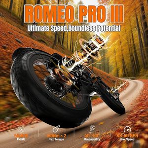 3/2 professionale [2025] 46-50 Mph bici elettrica per adulti, picco 5600W doppio motore Ebike, 60V 80Ah 250 miglia lungo raggio E bici - Product Image 2