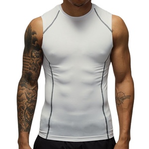 New Fitness Tank Top Men's Compression Breathable Material 90% Spandex 10% Nylon High Stretchy Anti-Shrink Sleeveless <b>Stringer</b> - Product Image 1