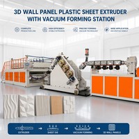 Machine d'extrusion de panneaux muraux 3D en plastique, machine de thermoformage sous vide, ligne de production de plaques PP PE PET PS ABS