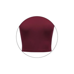 Nueva llegada al por mayor de las mujeres Slim-Fit Crop Top camisetas logotipo personalizado de impresión de color sólido de algodón O cuello Crop Top - Product Image 6