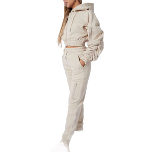 Conjuntos de 2 Piezas para Mujer 2025, Conjuntos Deportivos y Chándales de Manga Larga y Sudaderas Cortas con Capucha para Mujer - Product Image 4