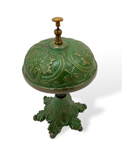 Cloche de table en aluminium décorative en relief, design métallique complexe, décoration artistique légère pour bureau, comptoir, réception, maison - Product Image 6