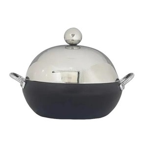Vente en gros de casseroles rondes en acier inoxydable faites à la main de luxe de style arabe comprenant des fournitures de marmite en métal - Product Image 3