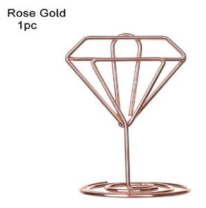 Tarjetero dorado y plateado para bodas y oficinas, Tarjetero con diseño de diamantes, Decoración de mesa, tarjetero y tarjetero de Metal - Product Image 2