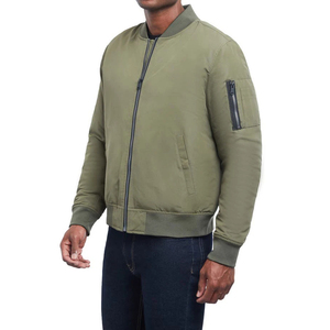 High Quality Custom Men's Bomber <b>Jacket</b> Wholesale New Design Style Reversible With Stand <b>Collar</b> Pocket Bomber <b>Jacket</b> for man - Product Image 2