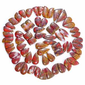 Cabochon d'agate marocaine naturelle 100% paire de pierres précieuses en vrac de matériau de quartz de forme mixte pour la fabrication de bijoux - Product Image 4