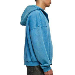 Custom 100% Cotton sunfade Hoodie Men's Winter Hooded Unisex Sun Faded High Quality <b>Thick</b> <b>Fleece</b> 420gsm Heavy Weight - Product Image 3