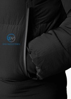 Veste d'hiver matelassée pour homme style urbain 2025, personnalisable avec logo sur poche avant, impression OEM, vente en gros