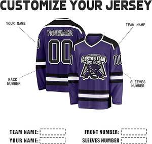 Camiseta personalizada de hockey sobre hielo, uniforme sublimado de manga larga de secado rápido para hombres, proveedor de ropa deportiva de equipo OEM 2025 - Product Image 2