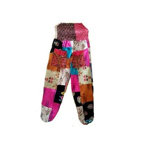 Super vente 100% coton Patchwork pantalon de yoga taille basse pour femme unisexe XL vêtements de sport d'été avec devant plat d'Inde - Product Image 6