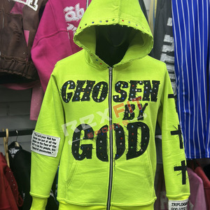2026 nouvelle taille confortable imprimé fermeture éclair à capuche 100% coton polaire respirant écologique fabriqué à l'usine pas cher prix unisexe - Product Image 1