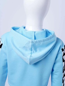 2025 Custom Made Women's Winter <b>Crop</b> <b>Top</b> Hoodies Streetwear Style with Front Logo Hooded Collar - Product Image 5