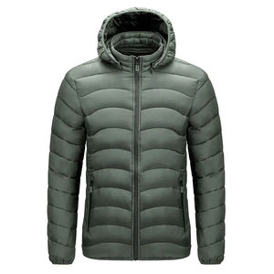 OEM venta al por mayor mejor calidad hombres a prueba de viento chaqueta acolchada hecha de invierno cálido chaqueta acolchada logotipo personalizado - Product Image 1