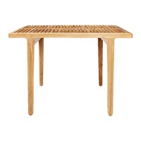 Ensemble de table et chaises de salle à manger en teck de qualité supérieure, finition lisse en acier inoxydable, luxe contemporain, hôtel, centre commercial, école