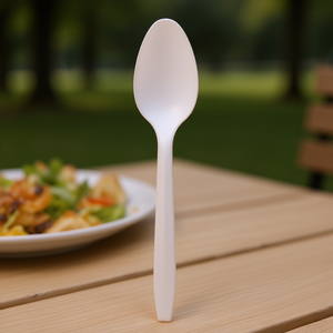 Cuillère jetable en PP de 2,5 g en noir et blanc pour le service - Product Image 3