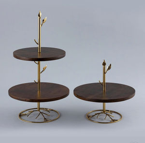 Support à gâteau en bois personnalisé Premium Look Modern Simple Design Cup Cake Servant Stand pour les fêtes Table Top - Product Image 2