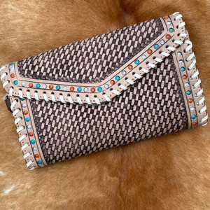 Cartera de mano tallada, funda de teléfono de embrague, elegante, multiusos, de cuero occidental, recién llegado, para mujer, multiusos - Product Image 3