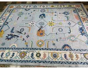 Alfombras de lana de seda hechas a mano de lujo modernas, diseño abstracto anudado a mano suave, tamaños personalizables, 5x8 colores vibrantes, alfombras para oficina en casa - Product Image 2