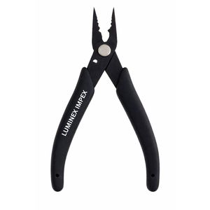 Pince à sertir pour bijoux en acier inoxydable robuste, poignée noire, outil de sertissage 4-en-1, outil de perlage, outil manuel de précision professionnel - Product Image 1
