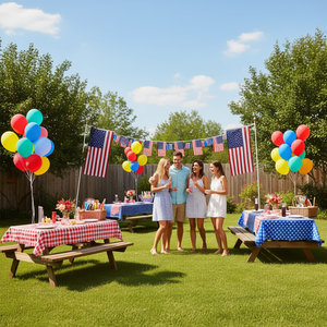 Camiseta del 4 de julio de EE. UU., diseño de paleta de helado roja y azul, manga larga, producto promocional - Product Image 3