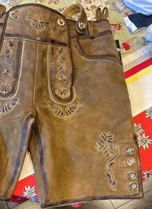 Shemax Trachten shorts pour hommes lederhosen gris ombré OEM personnalisé nouveau bavarois oktoberfest lederhosen - Product Image 4